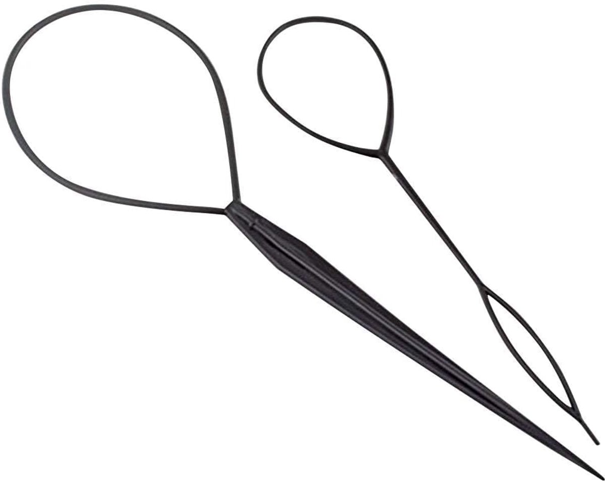 2 Pieces Haaraccessoires - DIY Vlechten - Haarstyling Accessoires voor Vrouwen en Meisjes - Beginners - Zwart