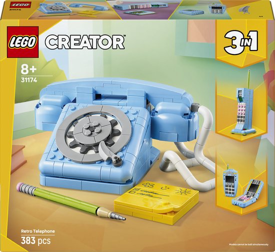LEGO® Creator 3in1 Retro Telefoon, Vintage Telefoon - 31174