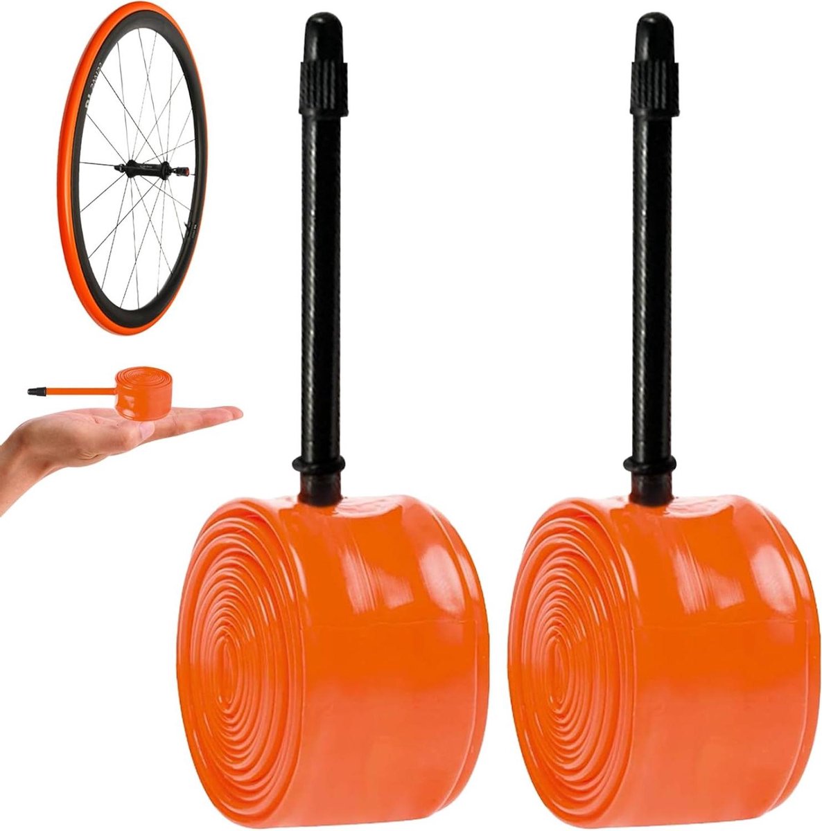 Racefiets Binnenband - Fietsband TPU - Fietsen Onderhoud - Lichtgewicht TPU Materiaal - 700x18-32c - Oranje