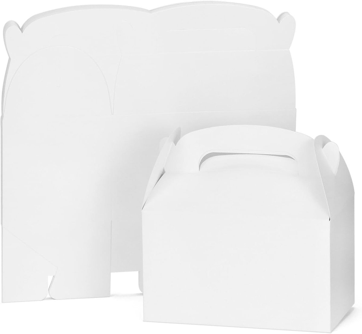 24-delige cadeaubox, witte papieren geschenkdozen, 16 x 9,5 x 9,5 cm, vouwbare dozen voor bruiloften, verjaardagen en kerstfeesten