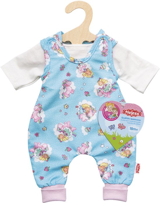 Heless Poppenromper En T-shirt 28-35 Cm Katoen Blauw — afbeelding 3