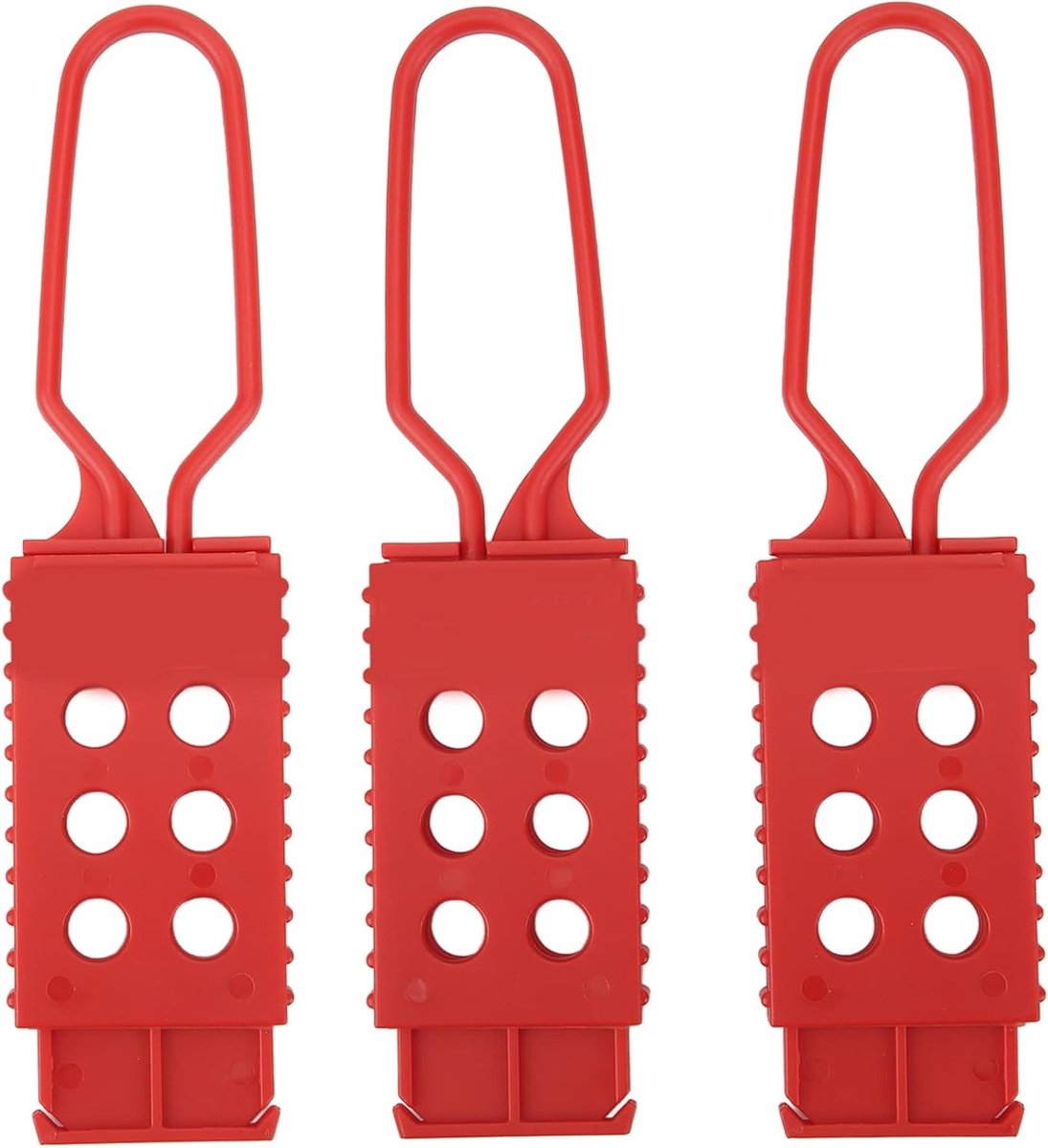 Nylon Veiligheidspadlock Hasp voor Elektrische Isolatie - 3 Stuks, Tag Out Lock Out Hasp met 6 Gaten voor Betrouwbare Beveiliging