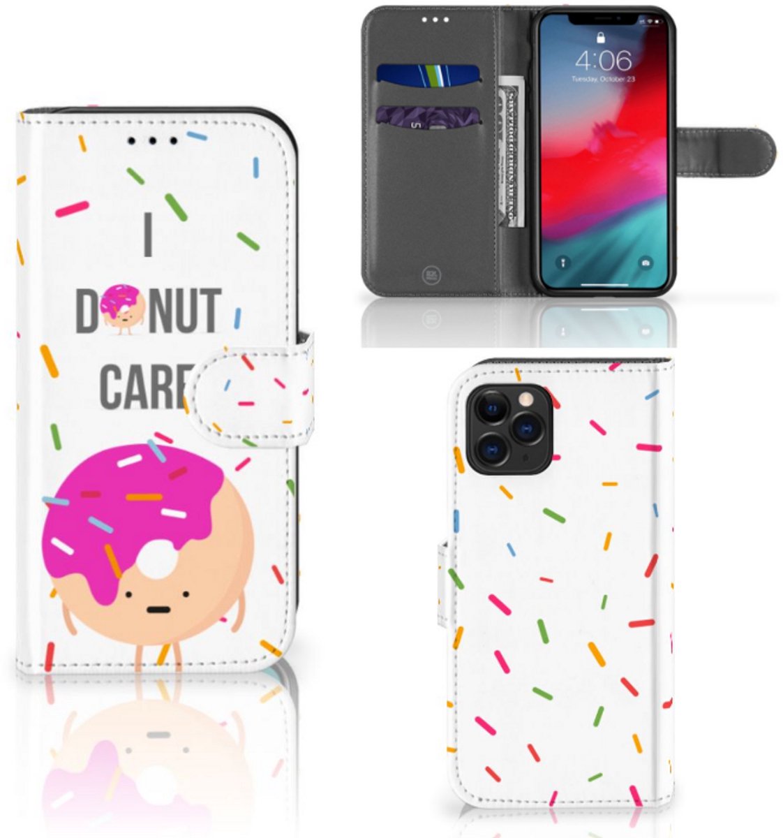 Apple iPhone 11 Pro Book Cover Donut Roze