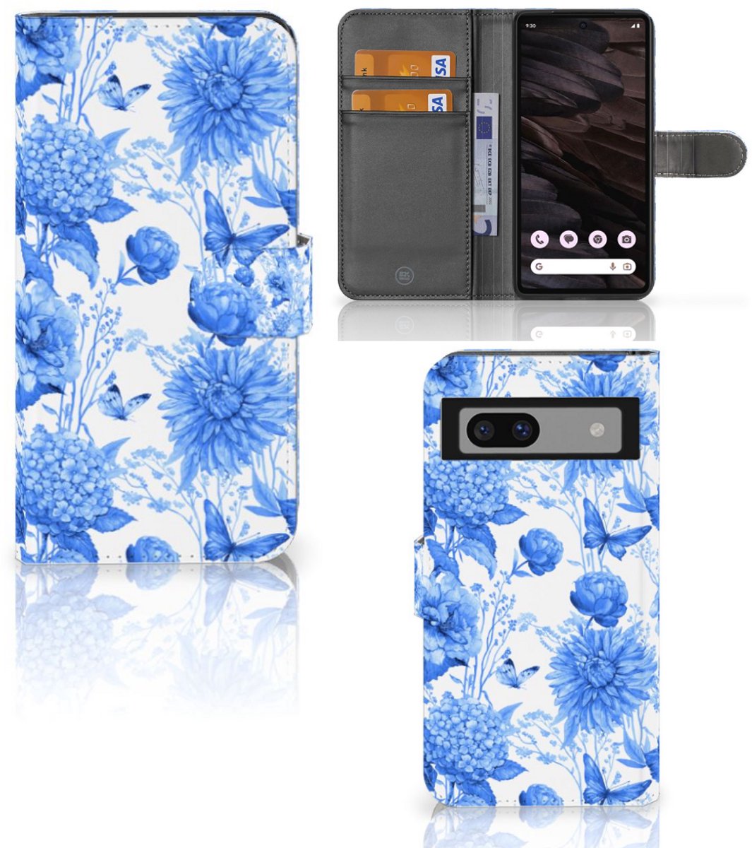 Hoesje voor Google Pixel 7A Flowers Blue