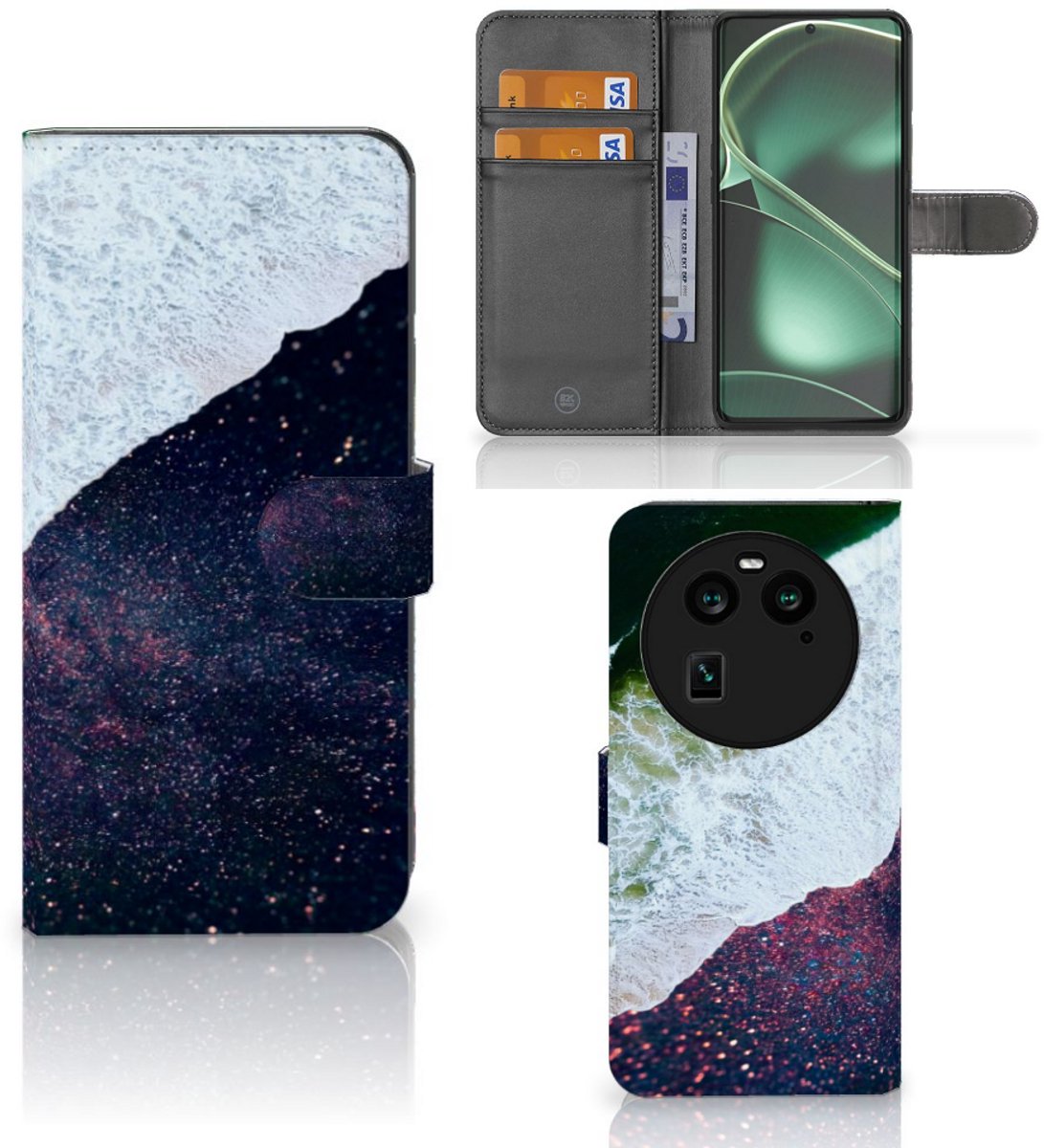 OPPO Find X6 Book Case Sea in Space