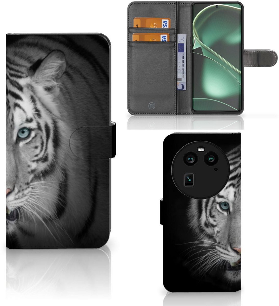 OPPO Find X6 Telefoonhoesje met Pasjes Tijger