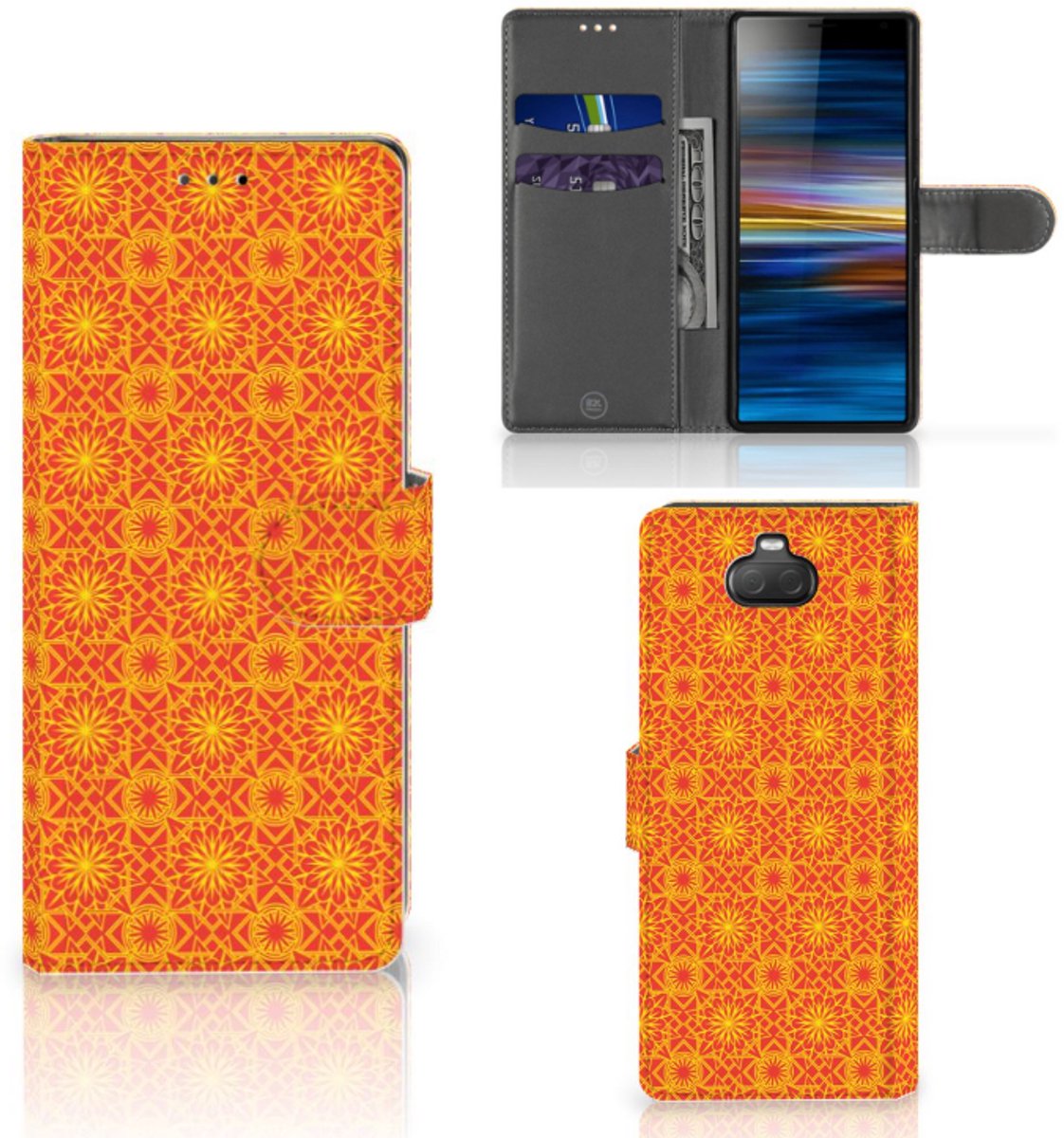 Sony Xperia 10 Telefoon Hoesje Batik Oranje