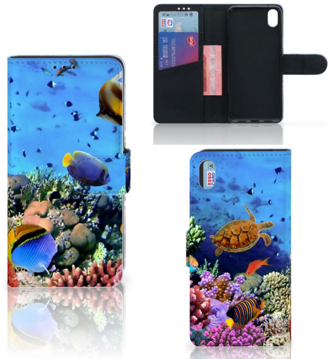Xiaomi Redmi 7A Telefoonhoesje met Pasjes Vissen