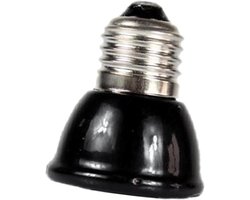 Keramische Warmtestraler - Reptielenlamp Nachtlampje - Terrarium Verwarming - Geen Lichtemissie - 20 Watt - Zwart