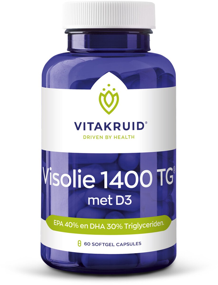 Bol.com Vitakruid Visolie 1400 TG met D3 - 60 softgels aanbieding