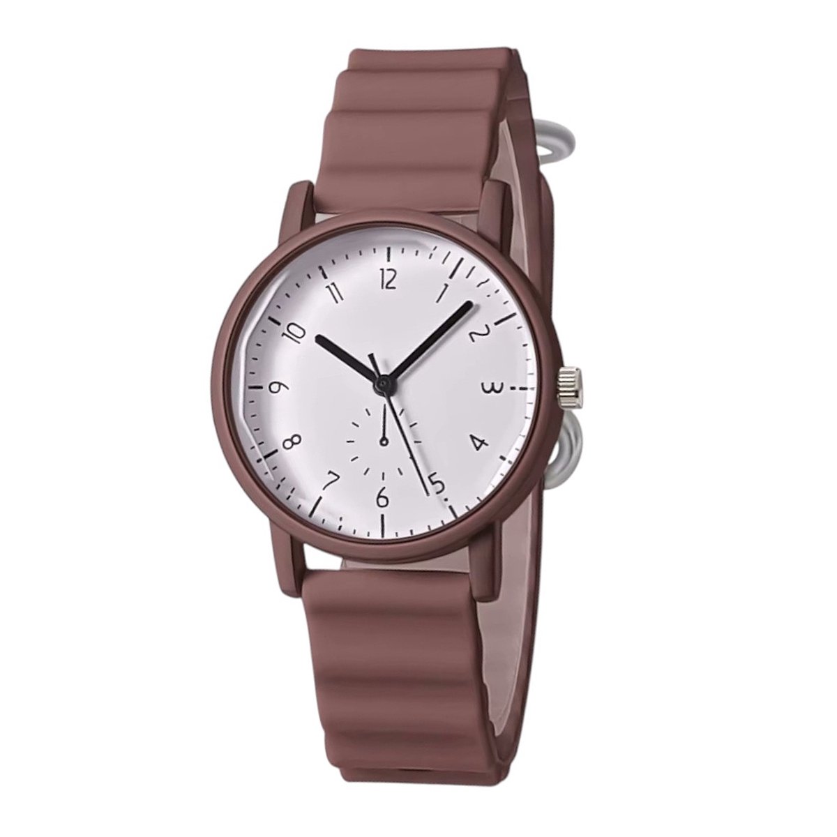 Basic Horloge - Bruin | Kunststof-Siliconen | Ø 32 mm | Fashion Favorite