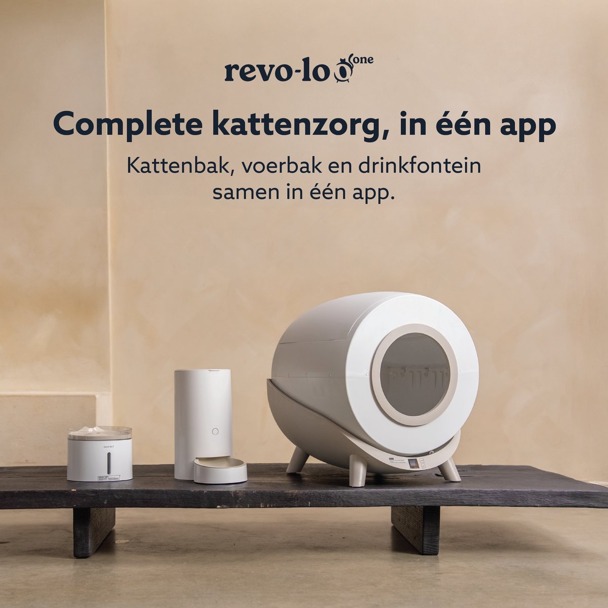 Revo-loo One - Automatische Zelfreinigende Kattenbak XXL 80L thumbnail 6