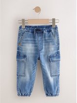 Next - Jongens - Comfortabele wijde cargojeans met stretch - Blauw