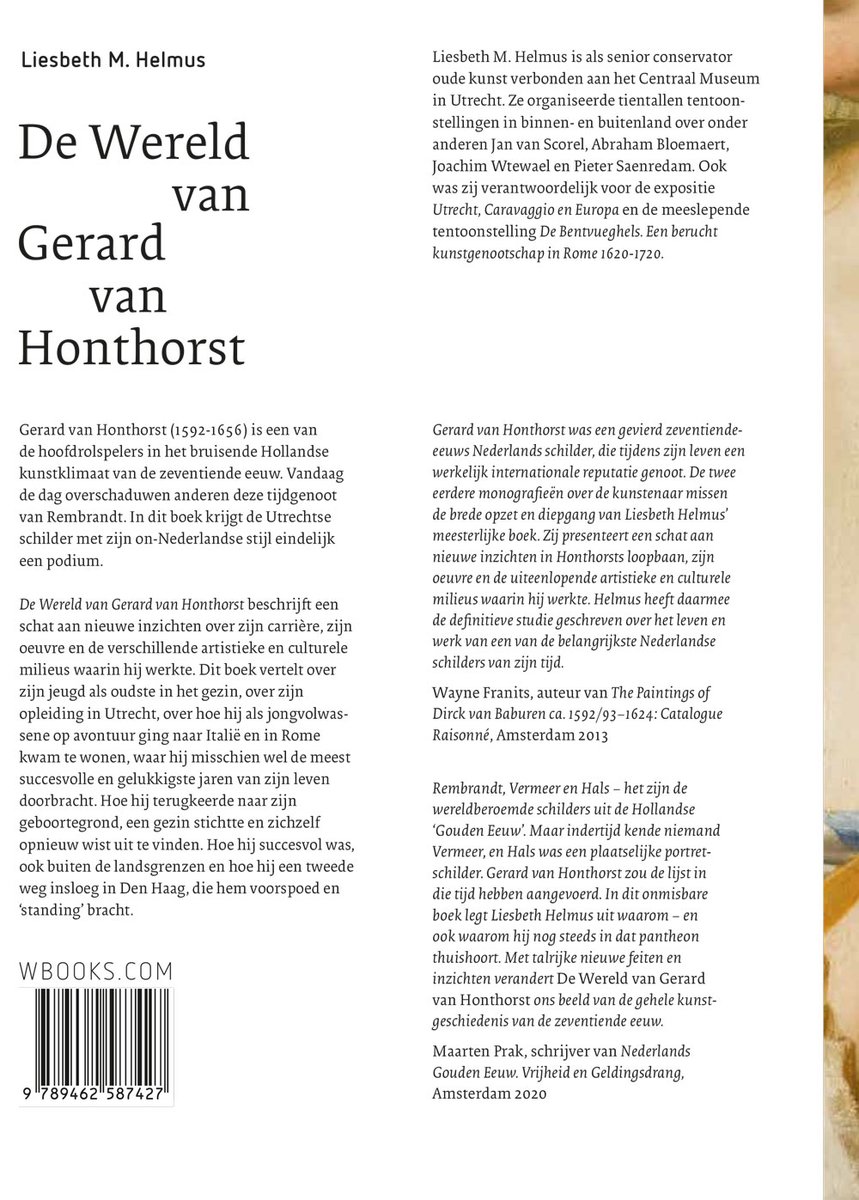 Boekomslag met afbeelding van een schilderij waarop een luit wordt bespeeld. De titel "De Wereld van Gerard van Honthorst" staat centraal.