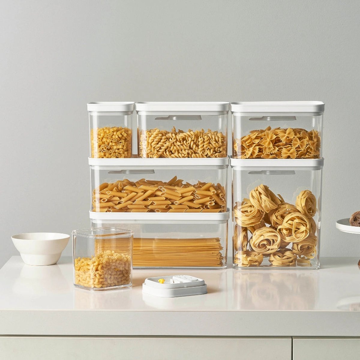 So Clever x Vacane Voorraadbus 650 ml met Draaiknop Datuminstelling - Transparant - Stapelbaar | Met deksel | Luchtdicht | BPA-vrij