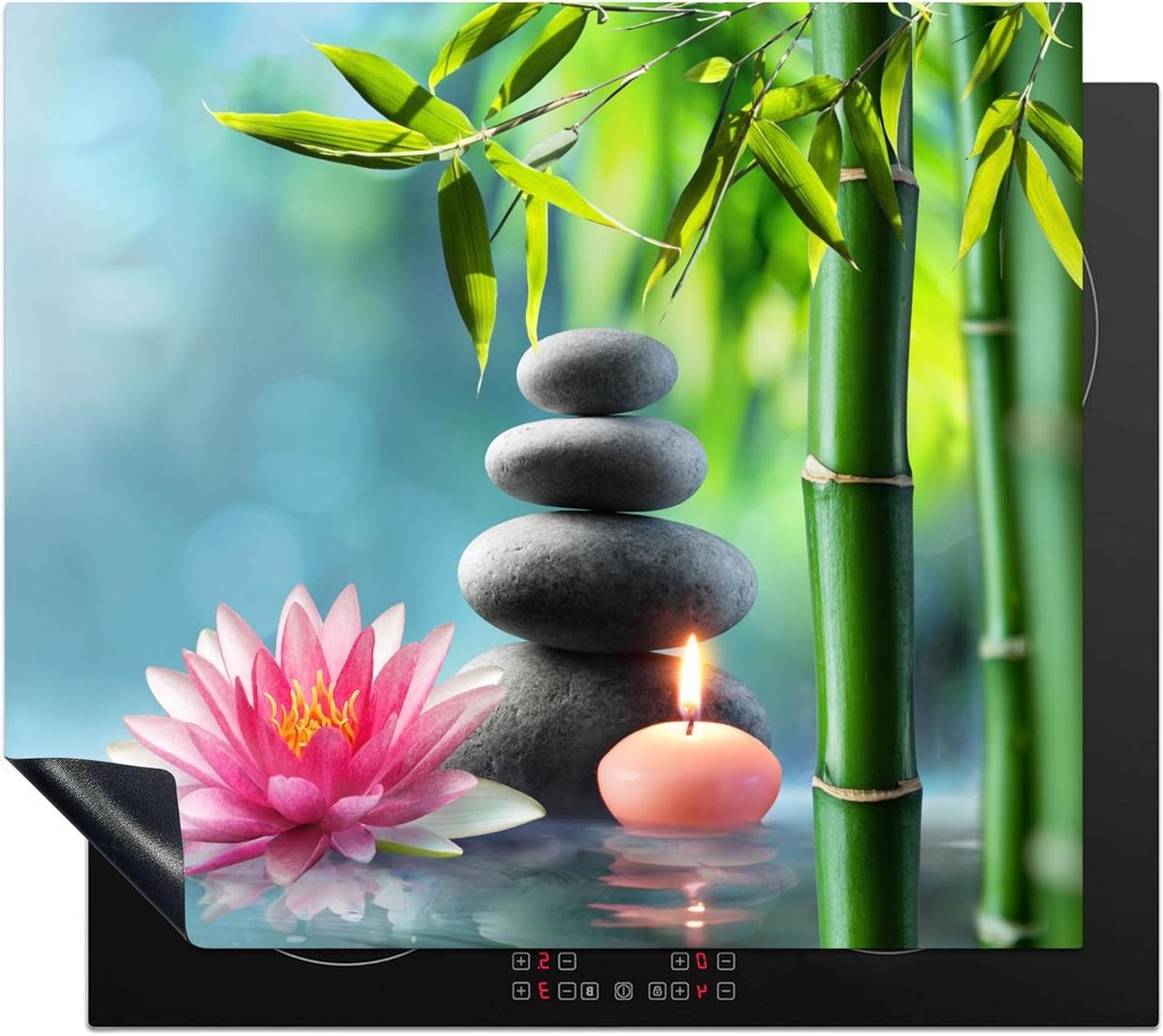 Inductie Beschermer - Kookplaat Mat - Keuken Werkruimte - Unieke Foto Print - 60x52 cm - Japans Stilleven