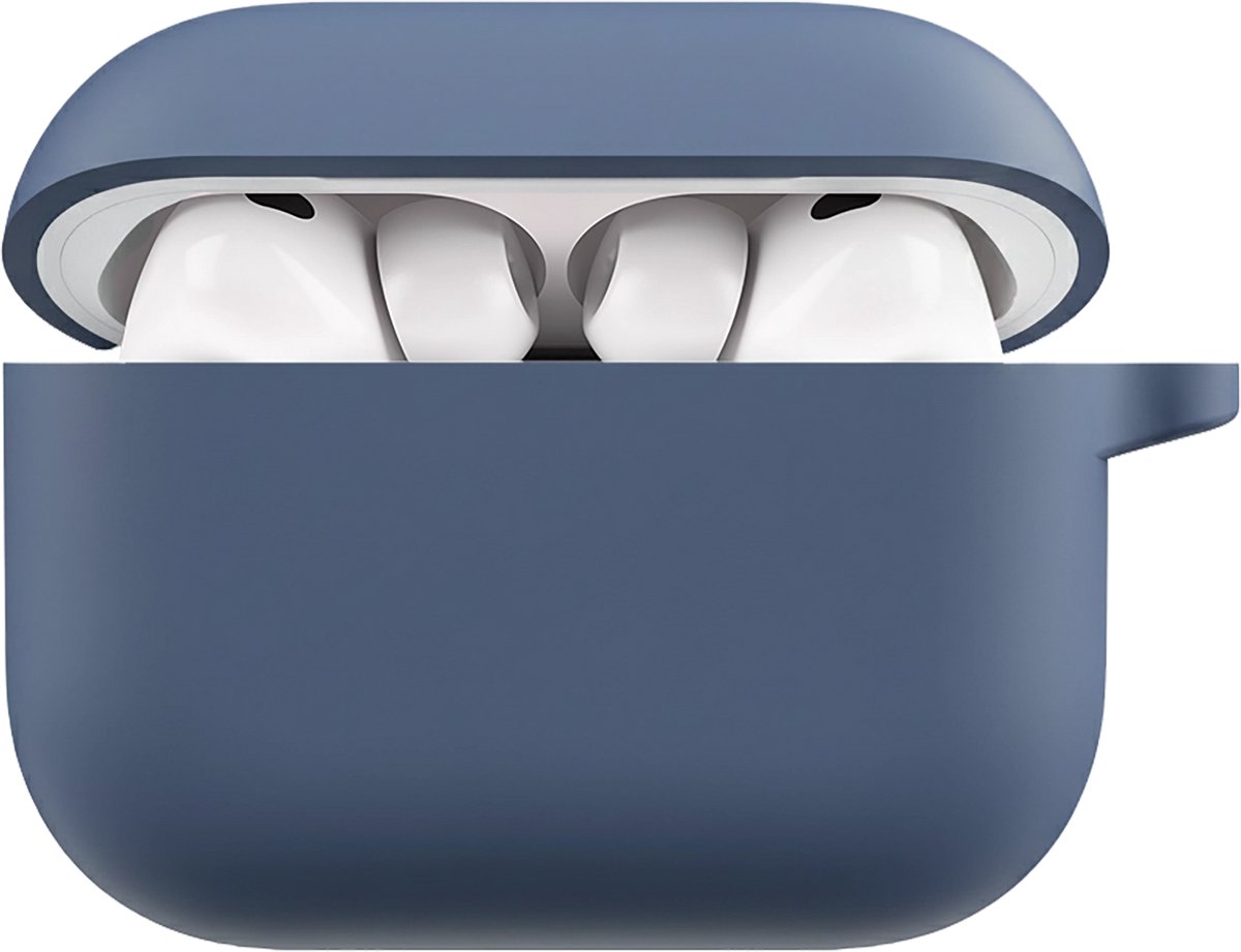 KeyBudz Elevate Hoesje AirPods Pro 3 – Speciaal ontworpen voor AirPods 3de Generatie – Anti-slip coating voor extra grip – Duurzaam en schokabsorberend materiaal - Blauw