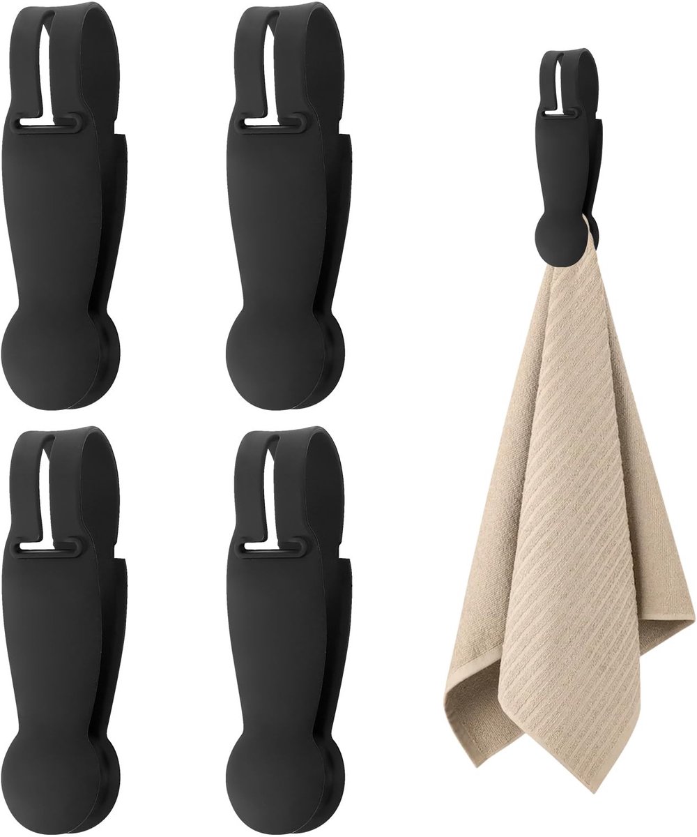 MTTproducts- Handdoekhouder Magnetisch - Handdoekclips - Silicone - Antislip - Lichtgewicht - Waterdicht - 4 Stuks
