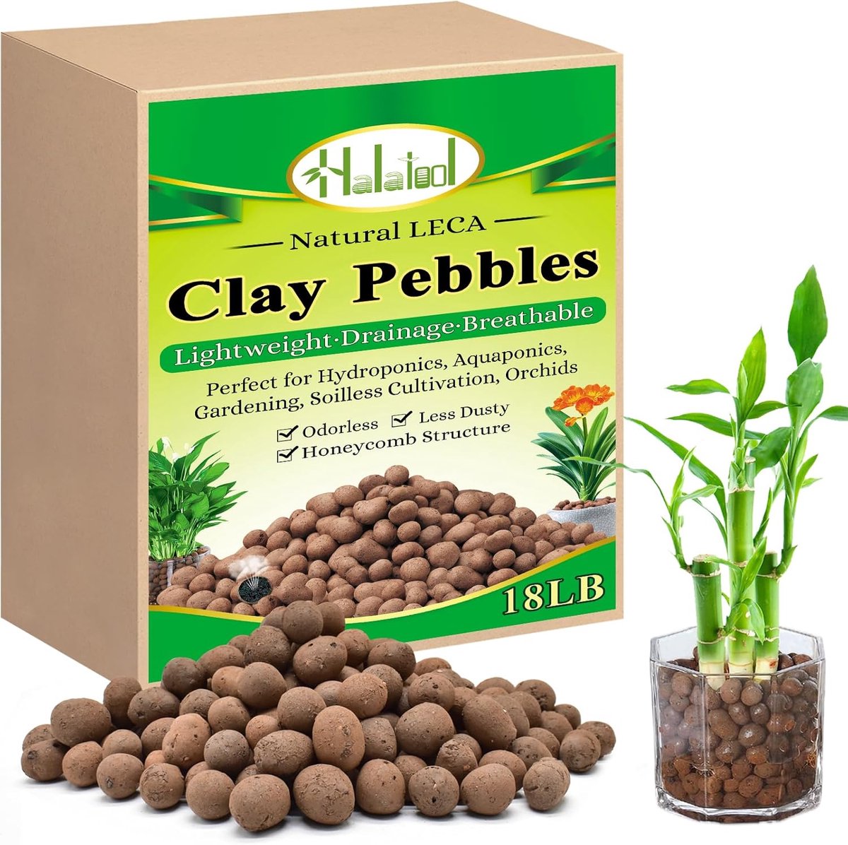 Biologische Kleikorrels voor Planten Hydrocultuur Tuinieren en Drainage 8,2 kg