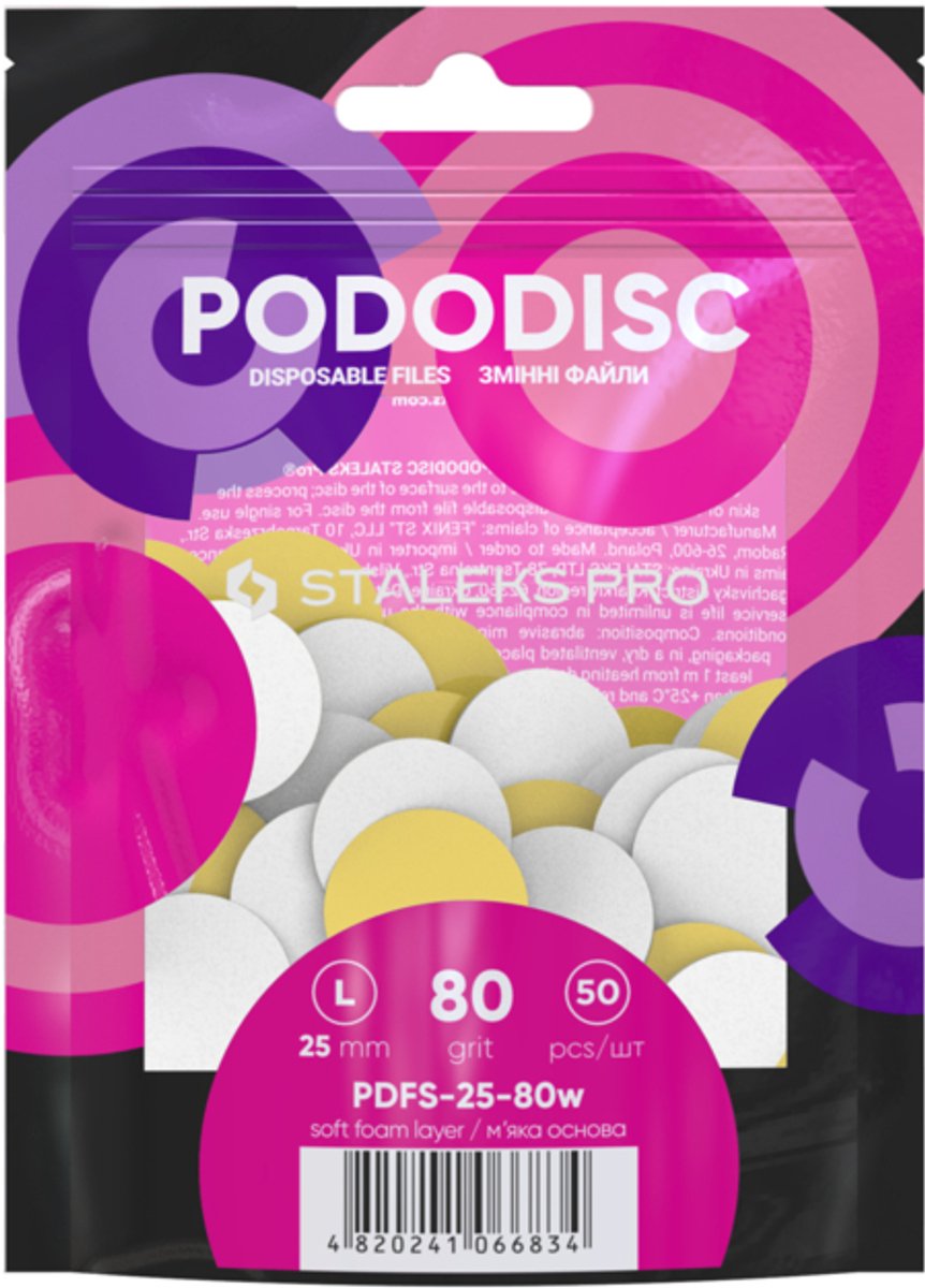 Staleks Pododisc Overlays Wit Zachte Basis L 80 korrel 50 stuks
