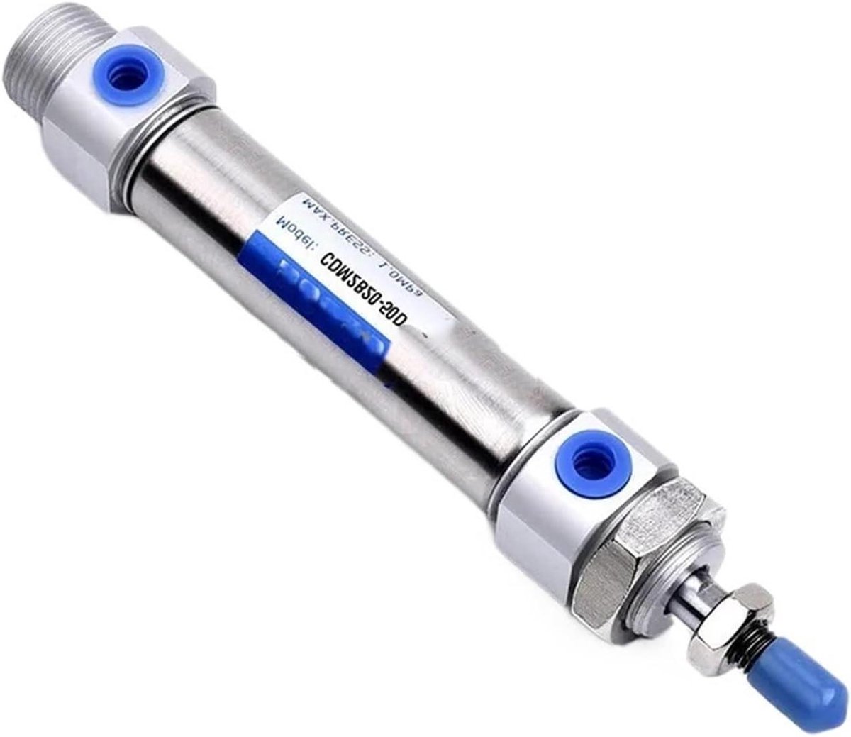 Pneumatische Cilinder - Mini Cilinder - Automatiseren van Beweging - Dubbele Actie - 75 mm Slag - Metaal