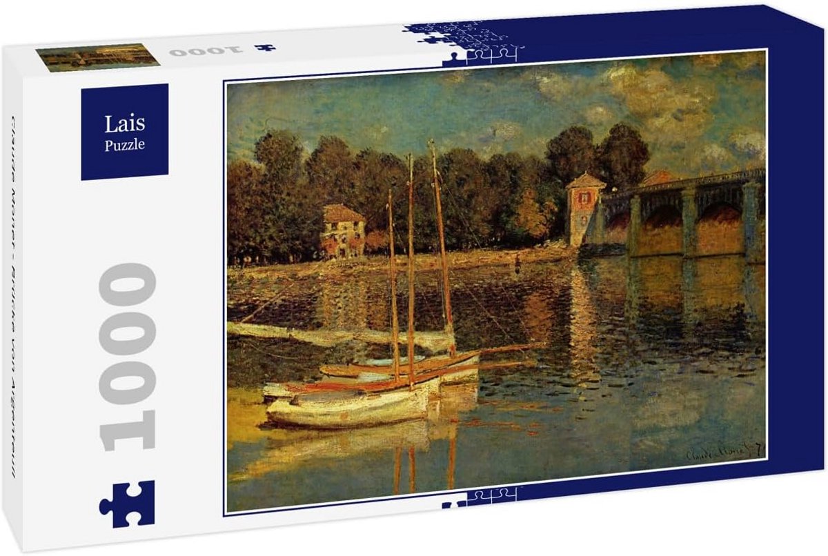 Puzzel 1000 Stukken: Brug van Argenteuil - Bekend Impressionistisch Schilderij