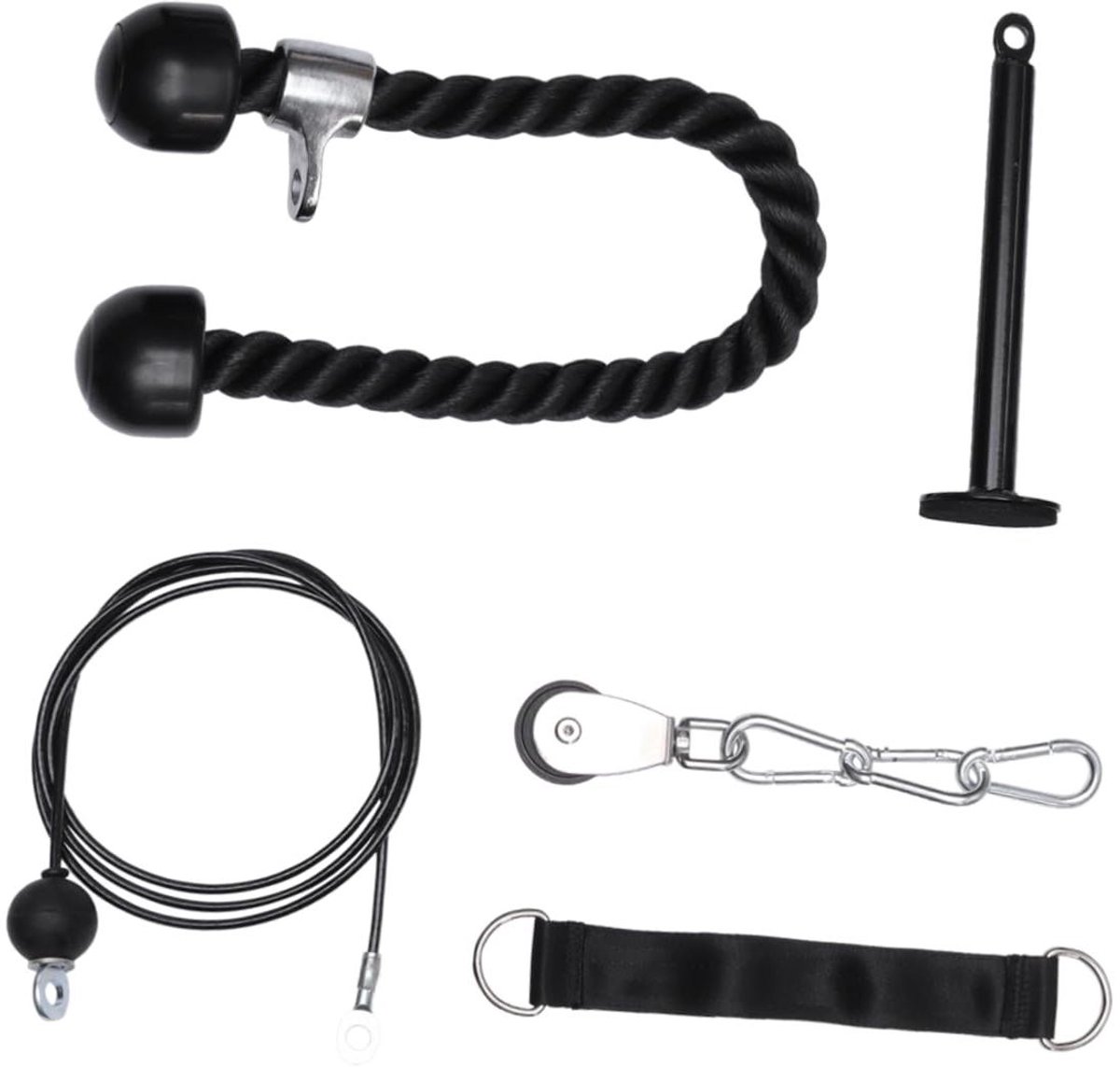 Fitness Pulley Systeem - Arm Trainer - Thuis Krachttraining - Ruimtebesparend Ontwerp - 36 x 14 x 8 cm
