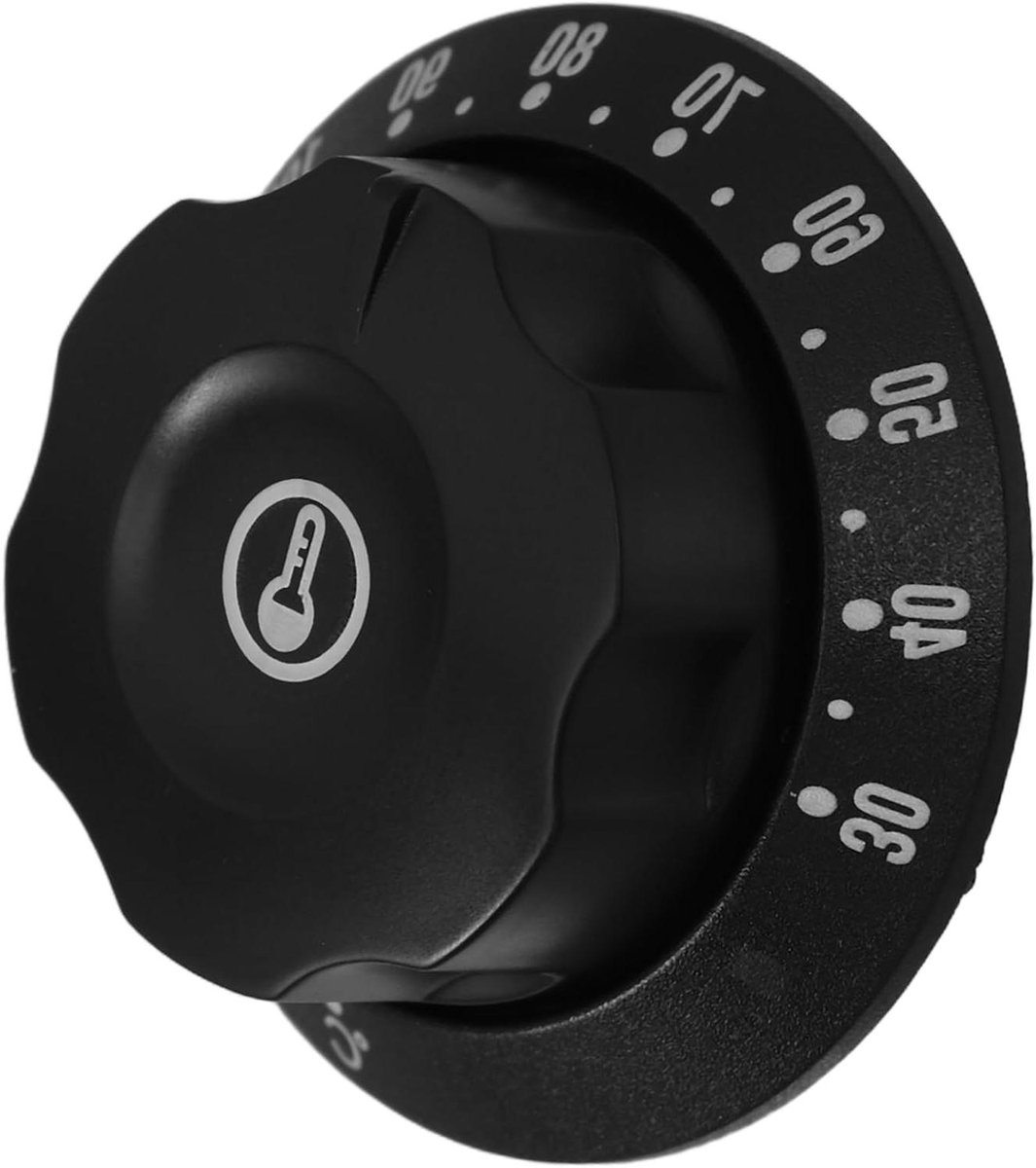 Thermostaatknop - Fornuis knop - Temperatuur regelen - Hittebestendig materiaal - 5.7x5.7x2.3 cm - Zwart
