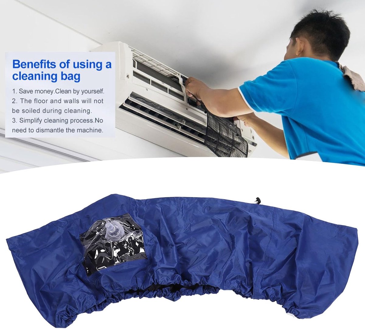 Airco Reinigingsset - Afwateringskit - Dieptereiniging - Waterdichte Afdekking - 40 cm Hoogte