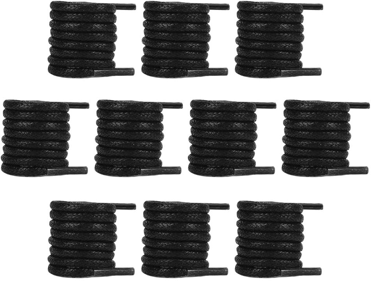 Cosensi- Polyester Veters 10 Paar - Gewaxt - Rond - Dun - Duurzaam - Voor Sportschoenen - Schoenveters