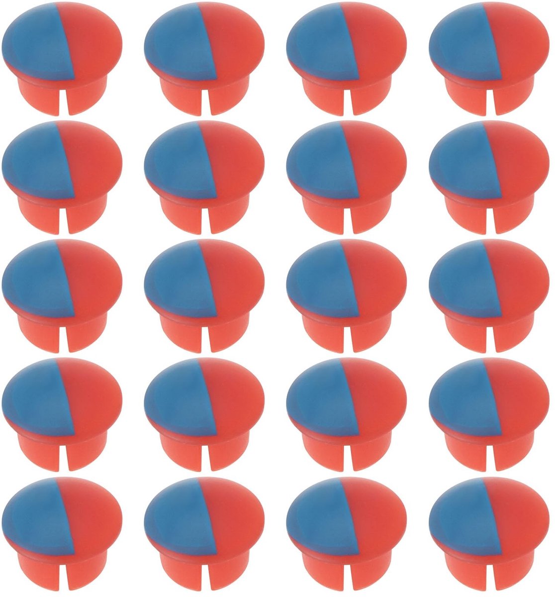 Cosensi- Kraanindicatoren 20 Stuks - Warm/Koud Water - Kunststof - Geschikt voor 6,7 mm Gaten - Eenvoudige Installatie - Duidelijke Etiketten - Kraanlabels