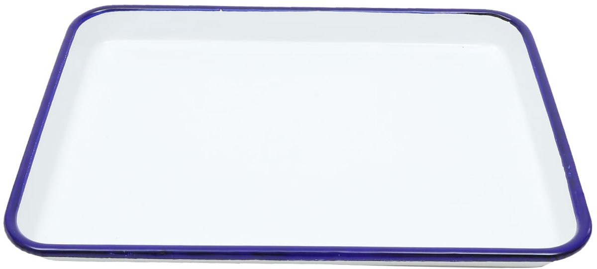 Cosensi- Bakplaat Geëmailleerd - Ovenschaal Rechthoekig - Taartvorm - Lasagne-Bakplaat - Solide Dienblad - Afmetingen 26 x 18 x 2,5 cm