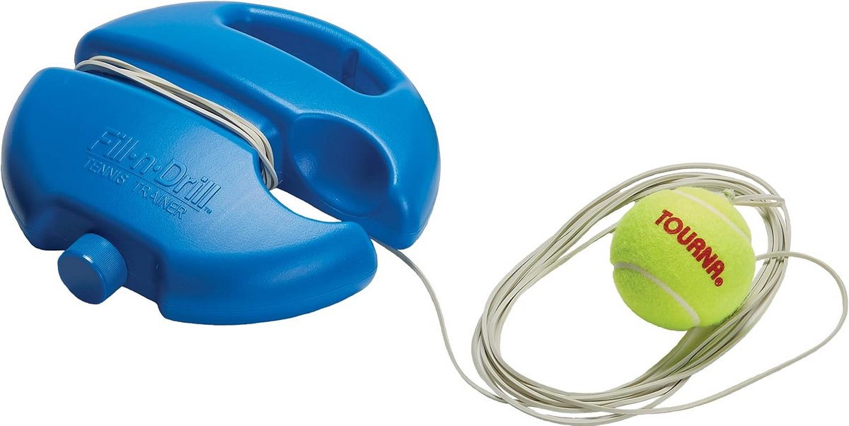 Tennistrainer vul- en boor - vul met water of zand voor extra stabiliteit