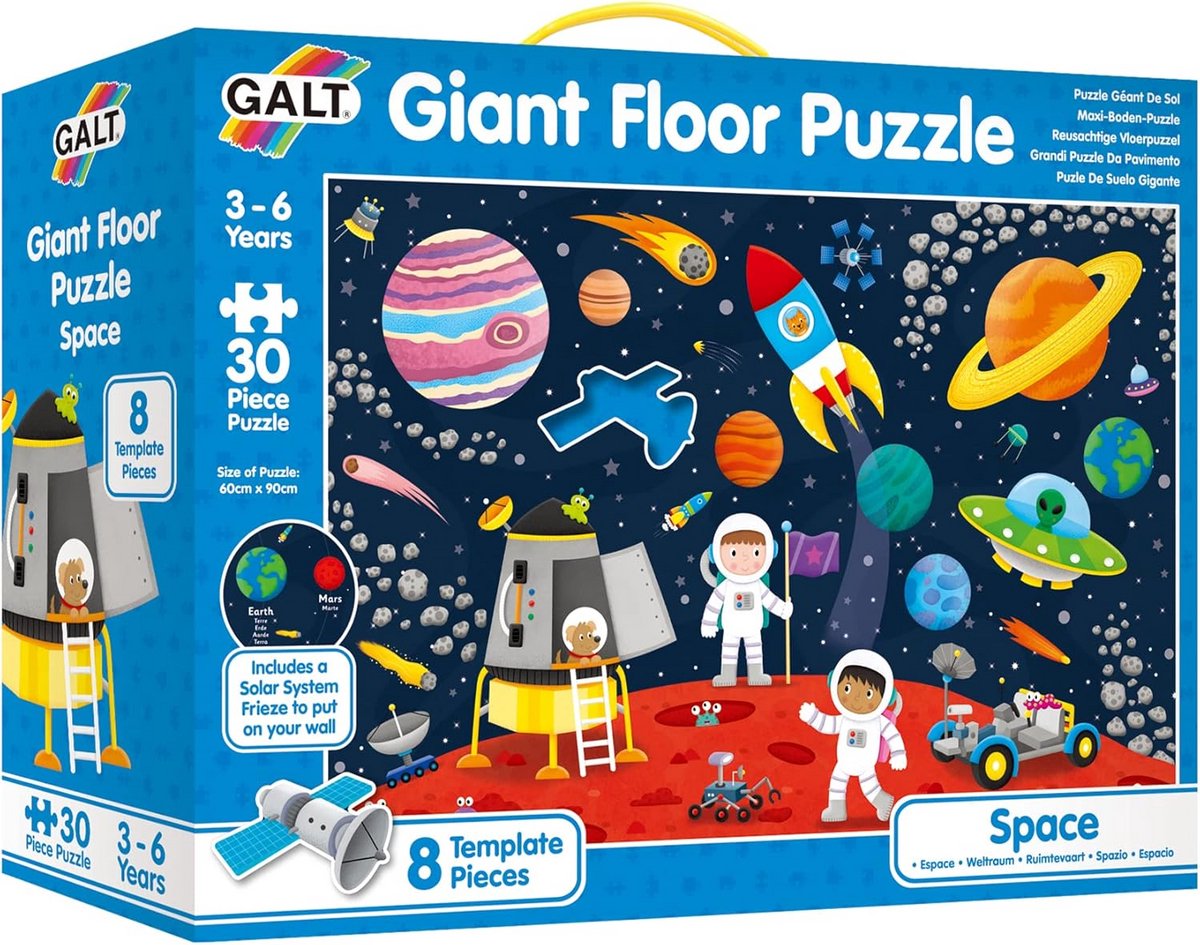 Giant Vloerpuzzel Ruimte 30 Stukjes - Puzzels voor kinderen vanaf 3 jaar