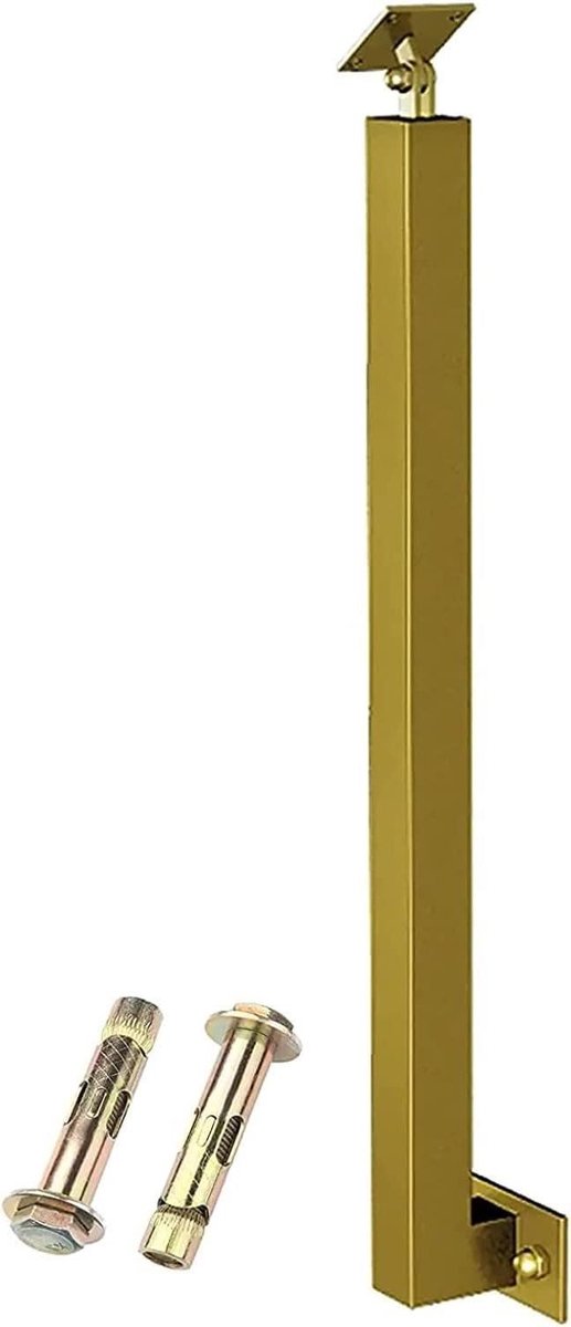 Baluster Spindel - Metalen Paal - Trap Afschermen - Verstelbare Hoek - 55cm Hoog - Goud