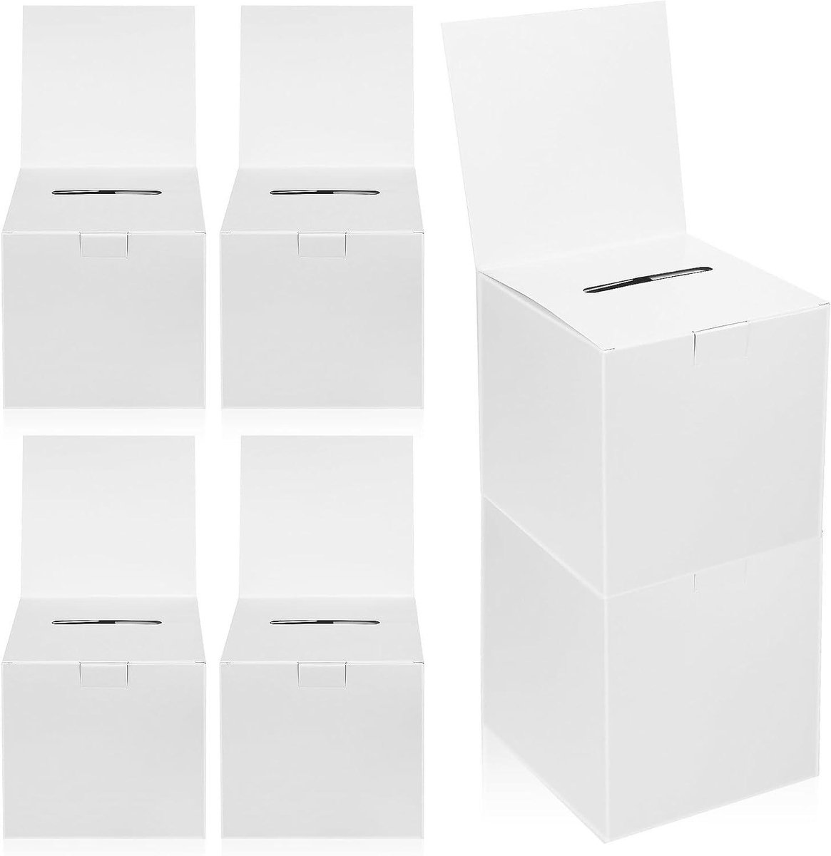 Kartonnen Stembussen - Lotenboxen Cadeaudozen - Feestelijke Loterijen - Herbruikbaar Zelfmontage - 153 cm - Wit