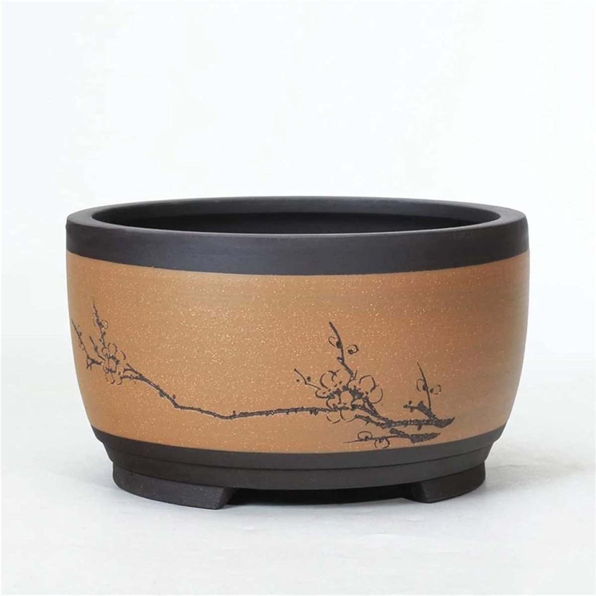 Keramische Bloempot - Plantenpot Decoratief - Planten Binnen - Chinese Stijl - 25.5 CM - Beige
