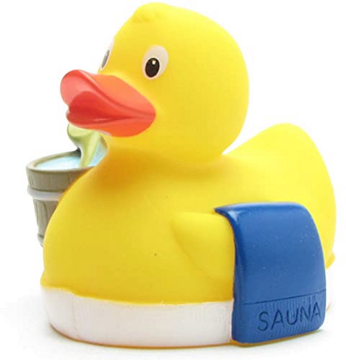 Badeend Sauna met Sleutelhanger - Piepende Eend voor Saunagangers