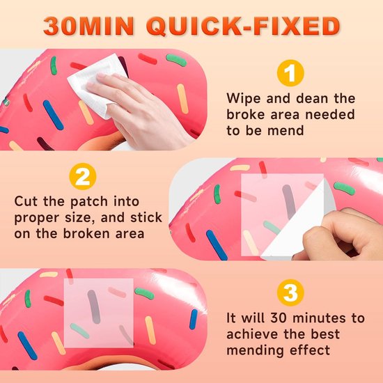 Vinyl Reparatiepleisters Zelfklevende Reparatiepleister, 30 Stuks Opblaasbare Reparatieset Tent Reparatietape Waterdichte TPU Reparatiepleisters voor Tenten (7 cm Vierkant, Transparant) — afbeelding 4