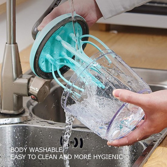 Room Mixer - Slagroommaker - Keuken Gebruik - Gear Rotatie Design - 24.5x13.5cm - Groen — afbeelding 2