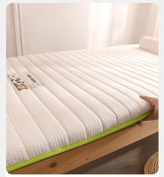 Japanse futonmatras - Vloermatras opvouwbaar - Comfortabel slapen - Schuim met hoge dichtheid - 80x190 cm - Wit — afbeelding 3