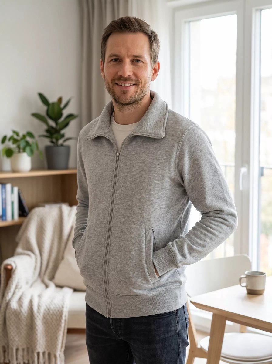 Heren Vest - Casual - Grijs - Met ritssluiting