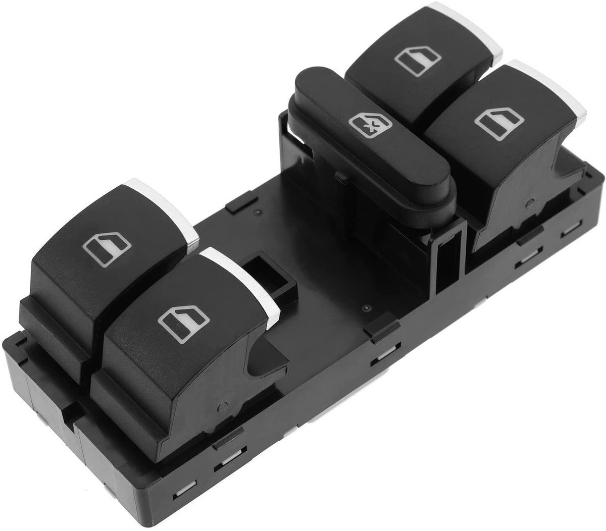 Auto Raambediening Schakelaar - Compatibel met Golf MK5 MK6 - Zwart ABS - Elektrische Raamheffer - Voorkeurschalter - Voorzijde
