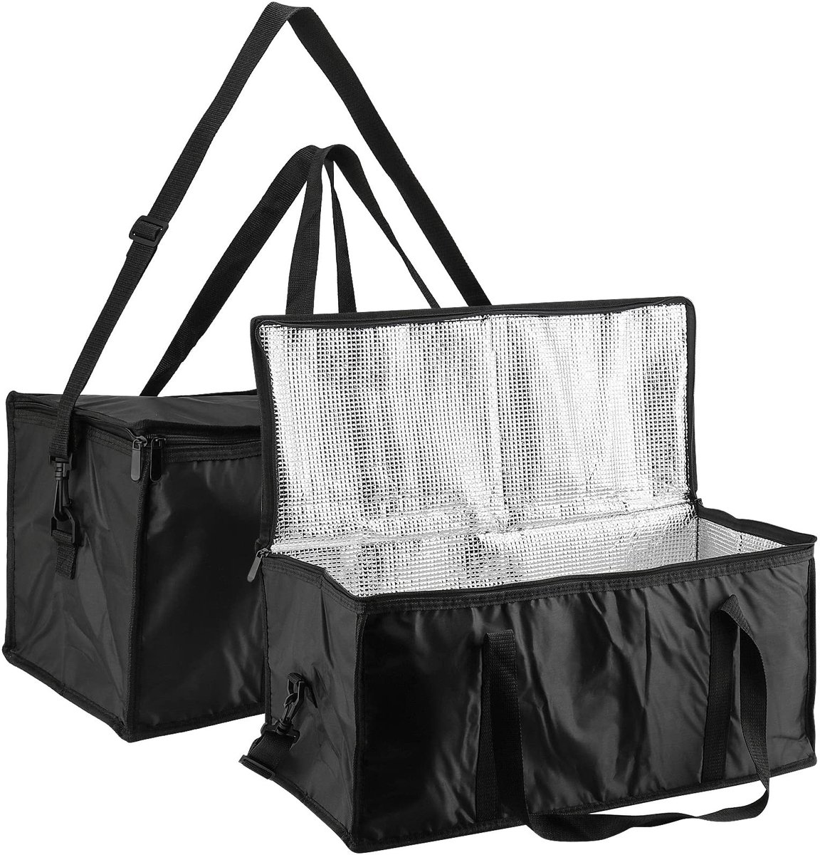 OmGoods - Dailygoody - Grote Bezorgtas - Isolerend - Perfect voor Voedsel - Zwart - Koeltassen voor Picknicks - Geschikt voor Levering - Pizza Levering Zakken