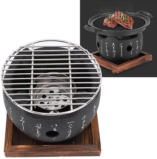 Store_7 - Japanse Stijl Grill - Mini Draagbare Grill - Lichtgewicht en Praktisch - Houtskool Kachel - Voor Binnen en Buiten - Tafelblad Grill van store-7 — afbeelding 2