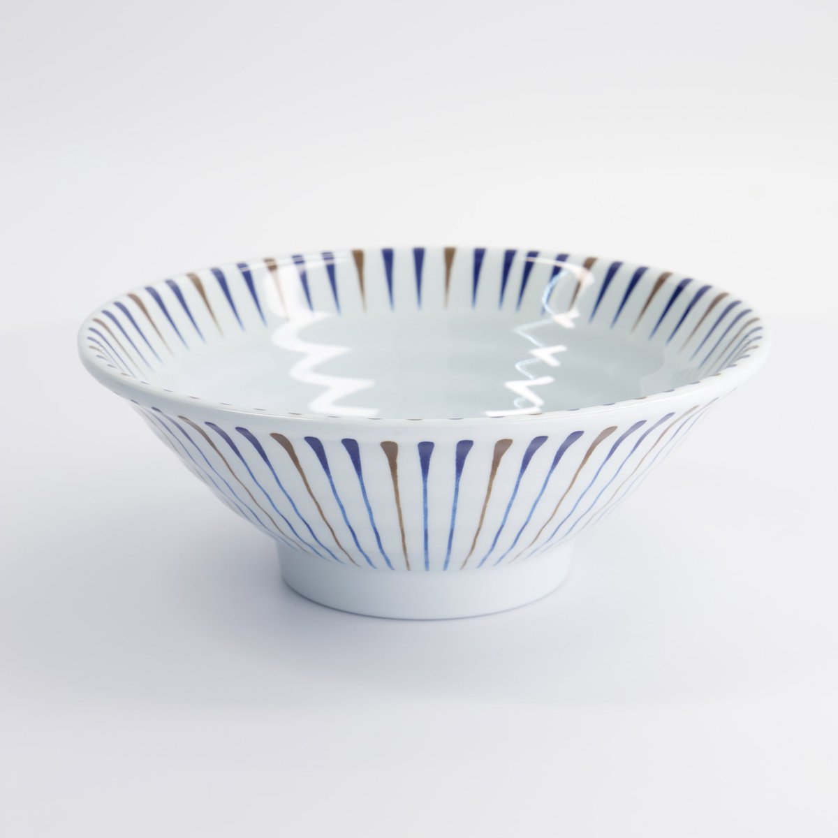 Tokyo Design Studio - Tokusa Ramen Kom - Blauw/Wit - 1200 ml - 21,7 x 21,7 x 8,3 cm - Melamine