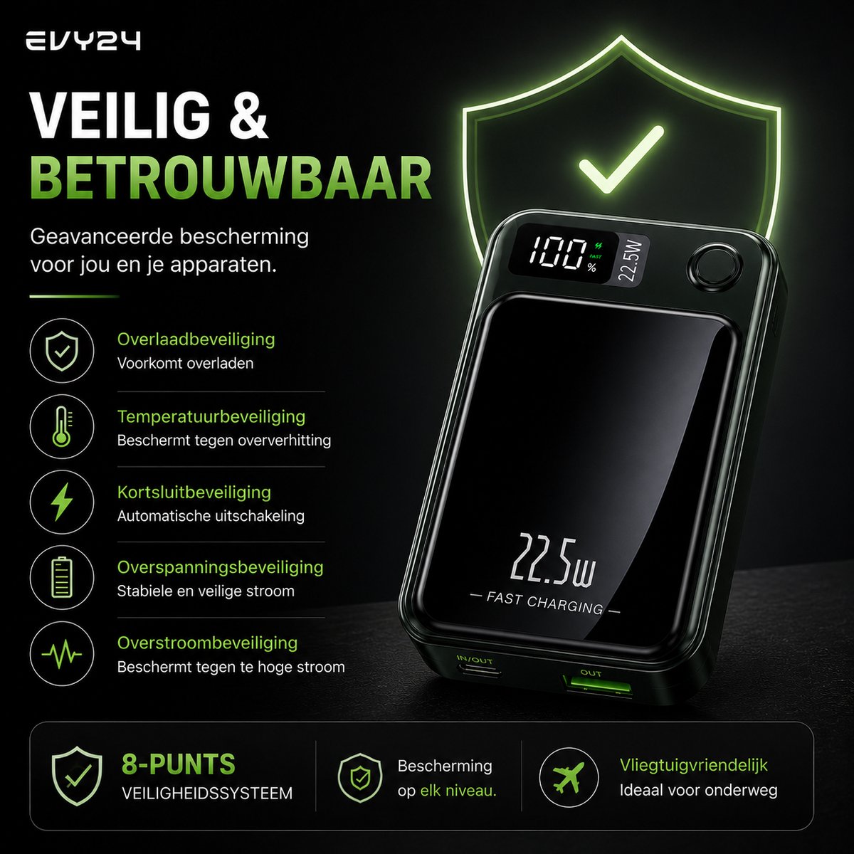 XL E-Mobility Evy24 MagSafe Powerbank 10000mAh Draadloos - afbeelding 3