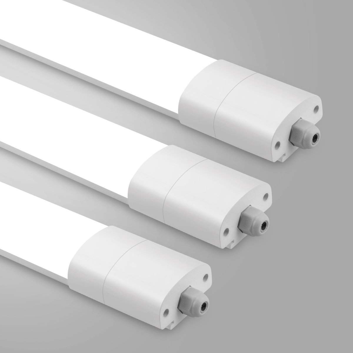 Oraymin 3x LED Batten 60cm IP66 - Lichtbalk 20W 2200LM 4000K Koppelbaar - Werkplaats Kelder Garage Opslag Wit