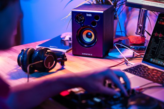 Hercules DJMonitor 32 - Actieve 3" Studiomonitorset - 2x 15W RMS Speakers - Instap DJ & Studio
