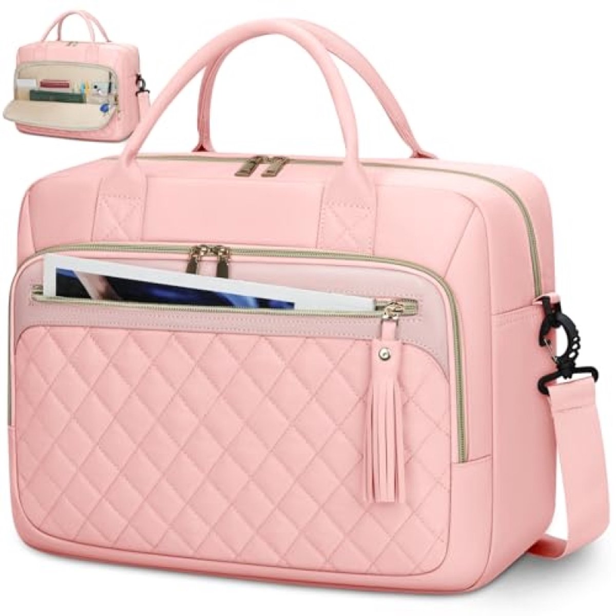 17,3-inch Laptoptas - Grote Messengertas - Roze - 42 x 14 x 31 cm - Waterdicht & Stootvast